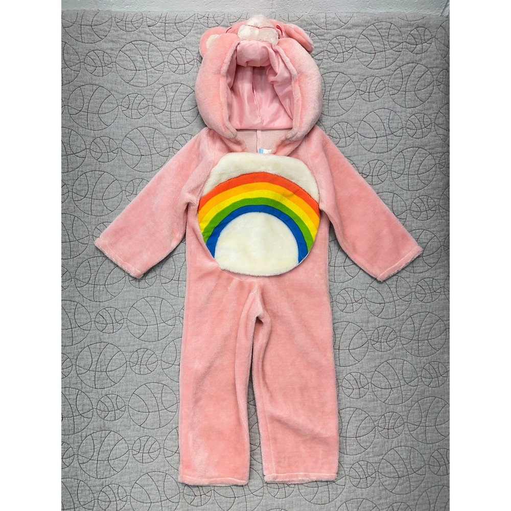 Care Bears Costume Pink Cheer Bear Rainbow Vintage 2004 / Girl's 2-4 Years